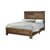 Plank Style Twin Bed with Rustic Details Dark Brown by Casagear Home BM215790