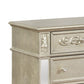 3 Drawers Ornate Carved Nightstand with USB Ports Gold by Casagear Home BM215813