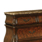 Bombe Shaped Dresser with Carving and Molded Details Cherry Brown By Casagear Home BM215821