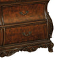 Bombe Shaped Dresser with Carving and Molded Details Cherry Brown By Casagear Home BM215821