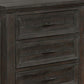 3 Drawer Nightstand with Hewn Saw Texture Gray by Casagear Home BM215853