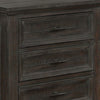 3 Drawer Nightstand with Hewn Saw Texture Gray by Casagear Home BM215853