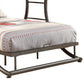 Metal Full Over Full Bunk Bed with Arched Framework and Ladders Gray By Casagear Home BM215938