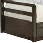 Two Drawer Wooden Extra Large Twin Size Bed with Trundle Brown By Casagear Home BM216086