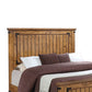 Cottage Style Full Bed Plank Detailing and Metal Accents Brown By Casagear Home BM216157