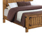 Cottage Style Full Bed Plank Detailing and Metal Accents Brown By Casagear Home BM216157