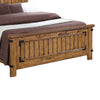 Cottage Style Full Bed Plank Detailing and Metal Accents Brown By Casagear Home BM216157