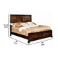 Transitional Style Queen Size Wooden Parquet Design Bed Brown By Casagear Home BM216253