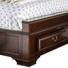 Transitional California King Wooden Bed with Multiple Bottom Drawers Brown By Casagear Home BM216314