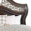 California King Wooden Bed with Intricate Carved Headboard Brown By Casagear Home BM216319