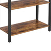 47’ 4-Tier Bookcase with Cross Back Brown and Black By Casagear Home BM217079