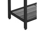 Wood Top Side Table with Mesh Shelf Brown and Black By Casagear Home BM217085