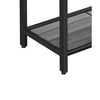 Wood Top Side Table with Mesh Shelf Brown and Black By Casagear Home BM217085