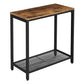 Wood Top Side Table with Mesh Shelf Brown and Black By Casagear Home BM217085