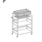 25 Tray Top Kitchen Cart with 2 Shelves and Casters Brown and Black By Casagear Home BM217112