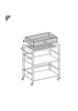 25 Tray Top Kitchen Cart with 2 Shelves and Casters Brown and Black By Casagear Home BM217112