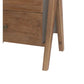 Wooden Side Table with 2 Drawers and A Shape Legs Brown and Gray By Casagear Home BM217281