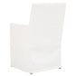 Wooden Frame Arm Chair with Removable Slipcover White By Casagear Home BM217354