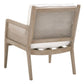 Cane Design Club Chair With Padded Seat White and Brown By Casagear Home BM217356