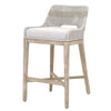 39’’ Rope Woven Barstool With Flared Legs Gray By Casagear Home BM217398