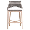 39’’ Rope Barstool With Stretcher and Cross Support Dark Gray By Casagear Home BM217400