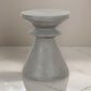 17" Pawn Shape Concrete Top Accent Table, Gray By Casagear Home