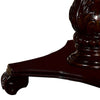 Traditional Round Dining Table with Carved Pedestal Base Cherry Brown By Casagear Home BM217443