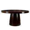 Contemporary Round Top Dining Table with Pedestal Base, Espresso Brown By Casagear Home