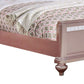 Button Tufted Full Size Bed with Leatherette Headboard Rose Gold By Casagear Home BM217489