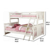 Mission Style Extra Large Twin over Queen Size Bed with Ladder White By Casagear Home BM217530