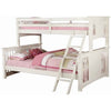 Mission Style Extra Large Twin over Queen Size Bed with Ladder, White By Casagear Home