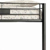 Horizontal Slatted Metal Queen Over Queen Bunk Bed with Ladder Black By Casagear Home BM217536