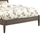 Wooden California King Size Bed with Panel Headboard Gray By Casagear Home BM217643