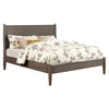 Wooden California King Size Bed with Panel Headboard, Gray By Casagear Home