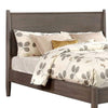 Mid Century Modern Wood Queen Bed with Round Tapered Legs Gray By Casagear Home BM217705