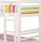 Transitional Twin Over Twin Bed with Attached Ladder and Drawers White By Casagear Home BM217726