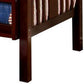 Slatted Twin Over Twin Bunk Bed with Attached Ladder Espresso Brown By Casagear Home BM217745