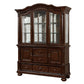 Wooden Buffet and Hutch Set with Display and Storage, Brown By Casagear Home