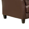 Faux Leather Upholstered Wooden Sectional Setwith Pillow Top Armrests Brown By Casagear Home BM217812