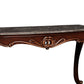 Wooden Console Table with Marble Top and Carved Details Gray and Brown By Casagear Home BM218025