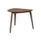 Mid Century Triangular Corner Table with Grain Details Walnut Brown By Casagear Home BM218126