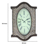 Wall Clock with Scalloped Wooden Top and Bottom Brown By Casagear Home BM218338