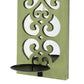 17’ Cut-out Frame Mirror Back Candle Holder Green By Casagear Home BM218402