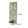 17’ Cut-out Frame Mirror Back Candle Holder Green By Casagear Home BM218402