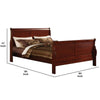 Paneled Eastern King Bed with Sleigh Headboard and Footboard Brown By Casagear Home BM218426