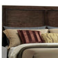 Paneled Eastern King Low Profile Bed with Chamfered Legs Brown By Casagear Home BM218431