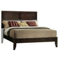 Paneled Eastern King Low Profile Bed with Chamfered Legs, Brown By Casagear Home