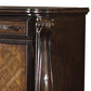 Traditional Wooden Dresser with 5 Drawers and 2 Cabinets Brown By Casagear Home BM218448