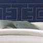 Nailhead Trim Fabric Upholstered Eastern King Bed Dark Blue By Casagear Home BM218459