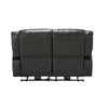 Power Motion Reclining Leatherette Loveseat with Pillow Top Armrests Black By Casagear Home BM218525